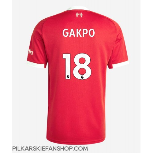Koszulka piłkarska Liverpool Cody Gakpo #18 Strój Domowy 2025-26 tanio Krótki Rękaw Koszulka piłkarska Liverpool Cody Gakpo #18 Strój Domowy 2025-26 tanio Krótki Rękaw